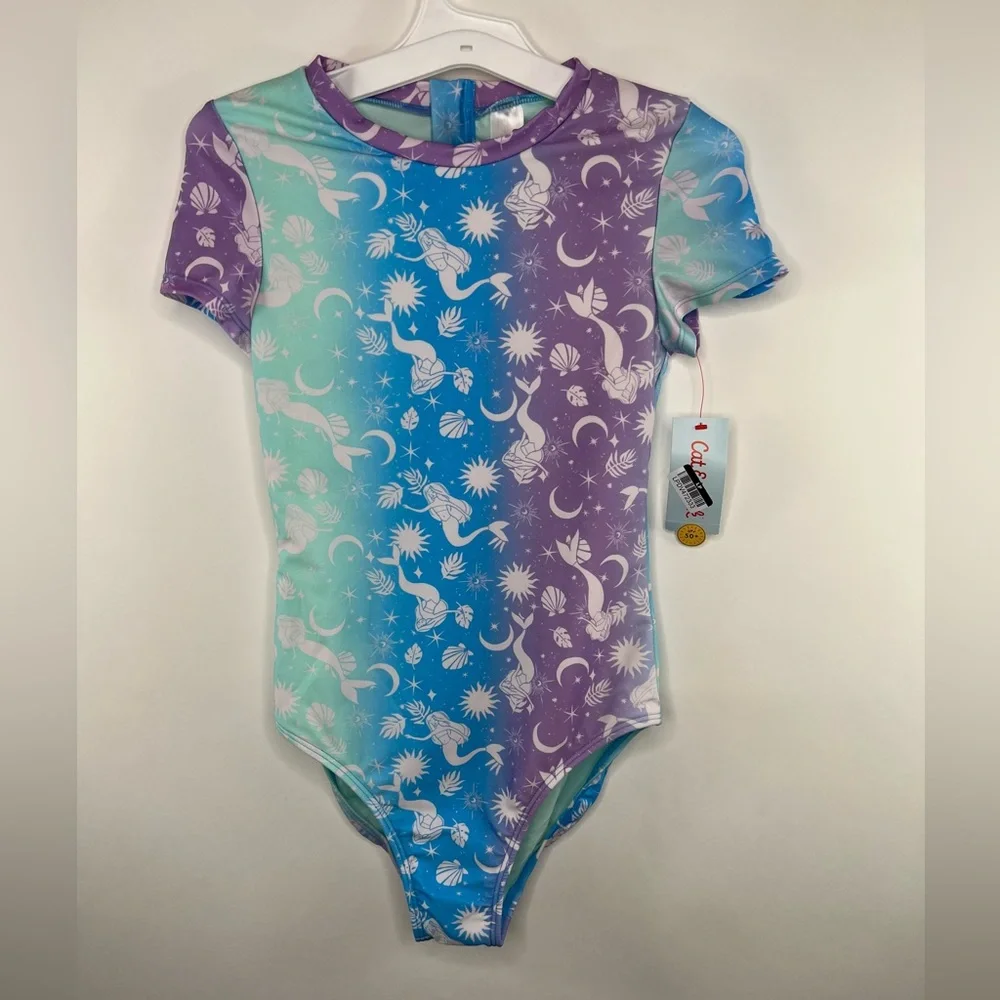 Girls' Mermaid One Piece Rash Guard - Cat & Jack
